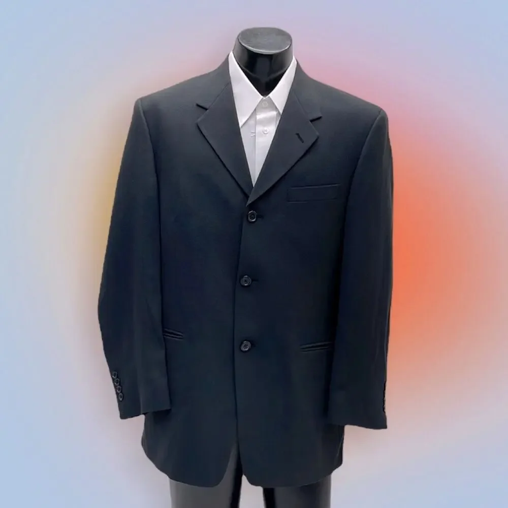 KENNETH COLE Men’s Large Charcoal Black 3 Button Sport Coat